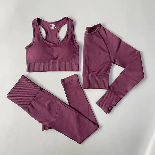 2/3/4PCS Seamless Women Yoga Set for Ultimate Comfort and Flexibility in Active Lifestyle