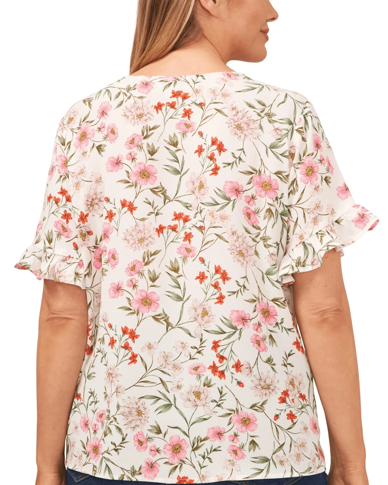 Anika Button Loop Frill Sleeve Top | BOTANICALDREAMSE