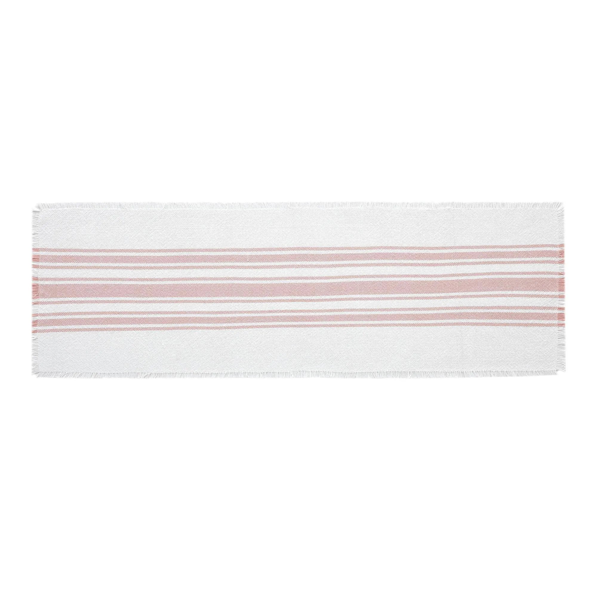 Antique White Stripe Coral Indoor/Outdoor Table Runner 12x36 VHC Brands VHC Brands