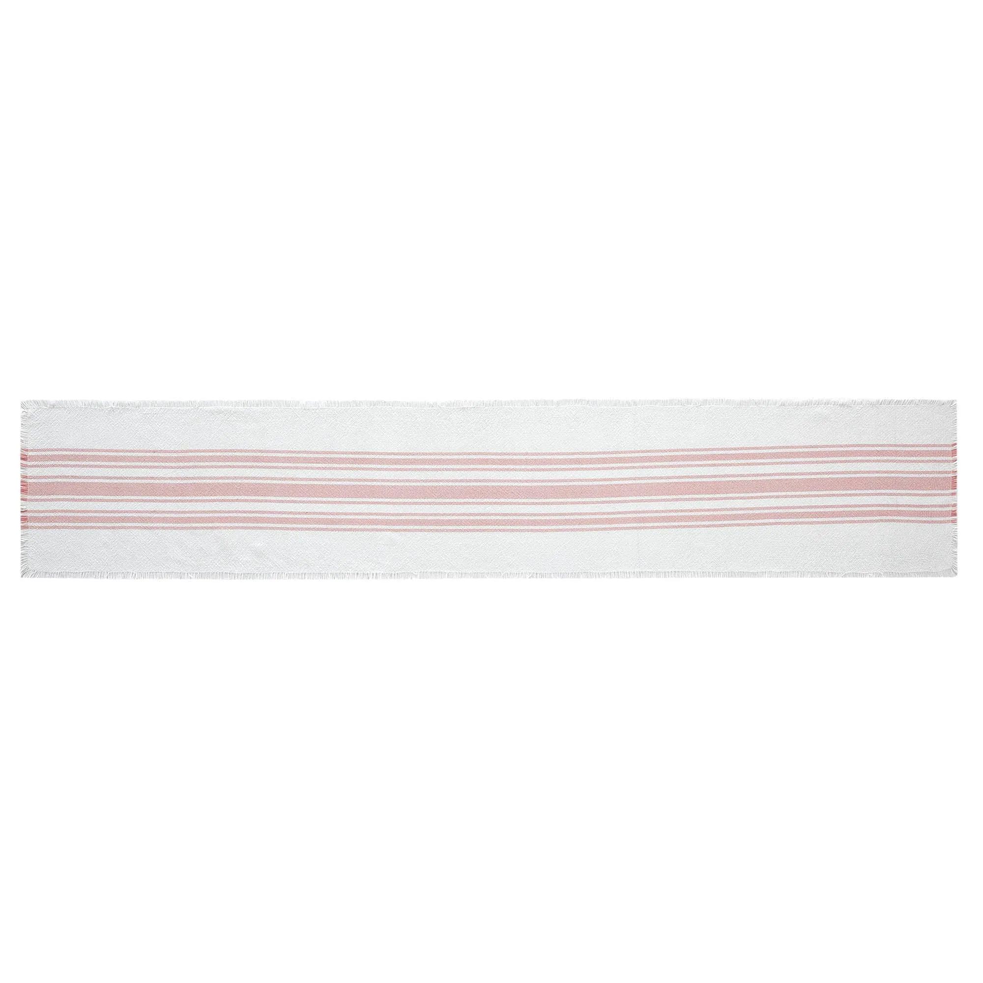 Antique White Stripe Coral Indoor/Outdoor Table Runner 12x72 VHC Brands VHC Brands