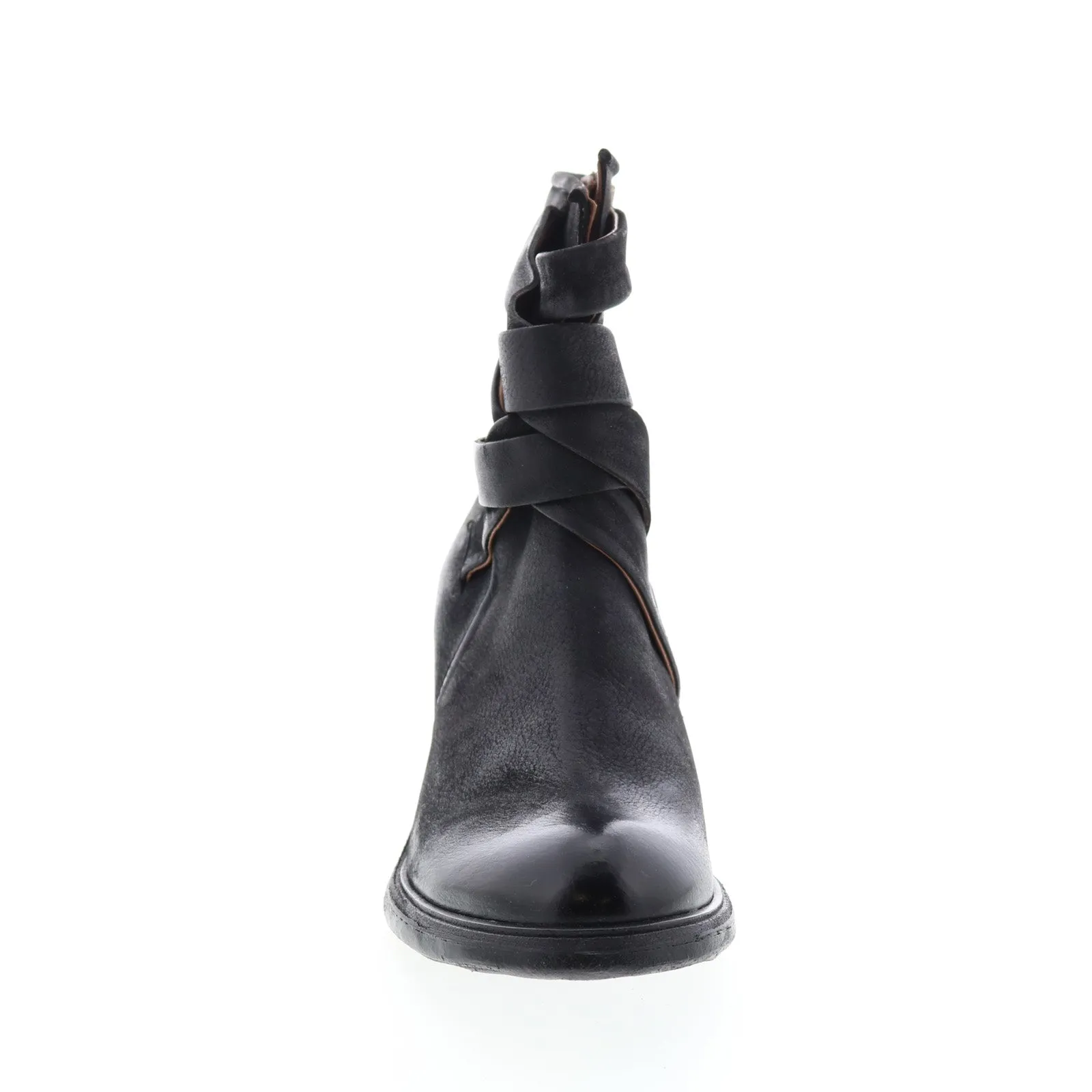 A.S. 98 Jacob A24211-301 Womens Black Leather Zipper Mid Calf Boots