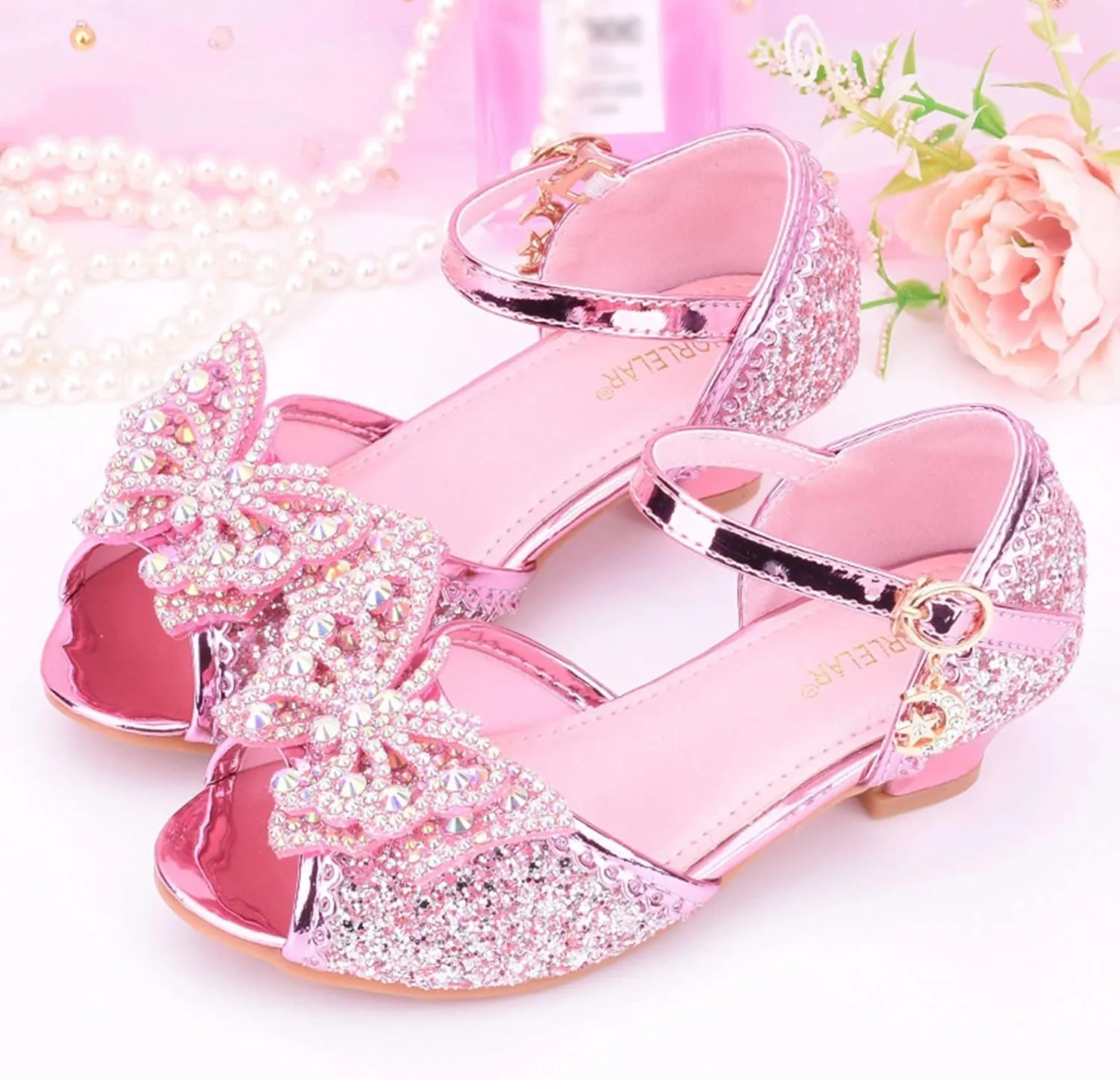 Baby First Walking Shoes Sandals Princess Shoes Bow High Heels Show Princess Shoes Kids Boots With Heels