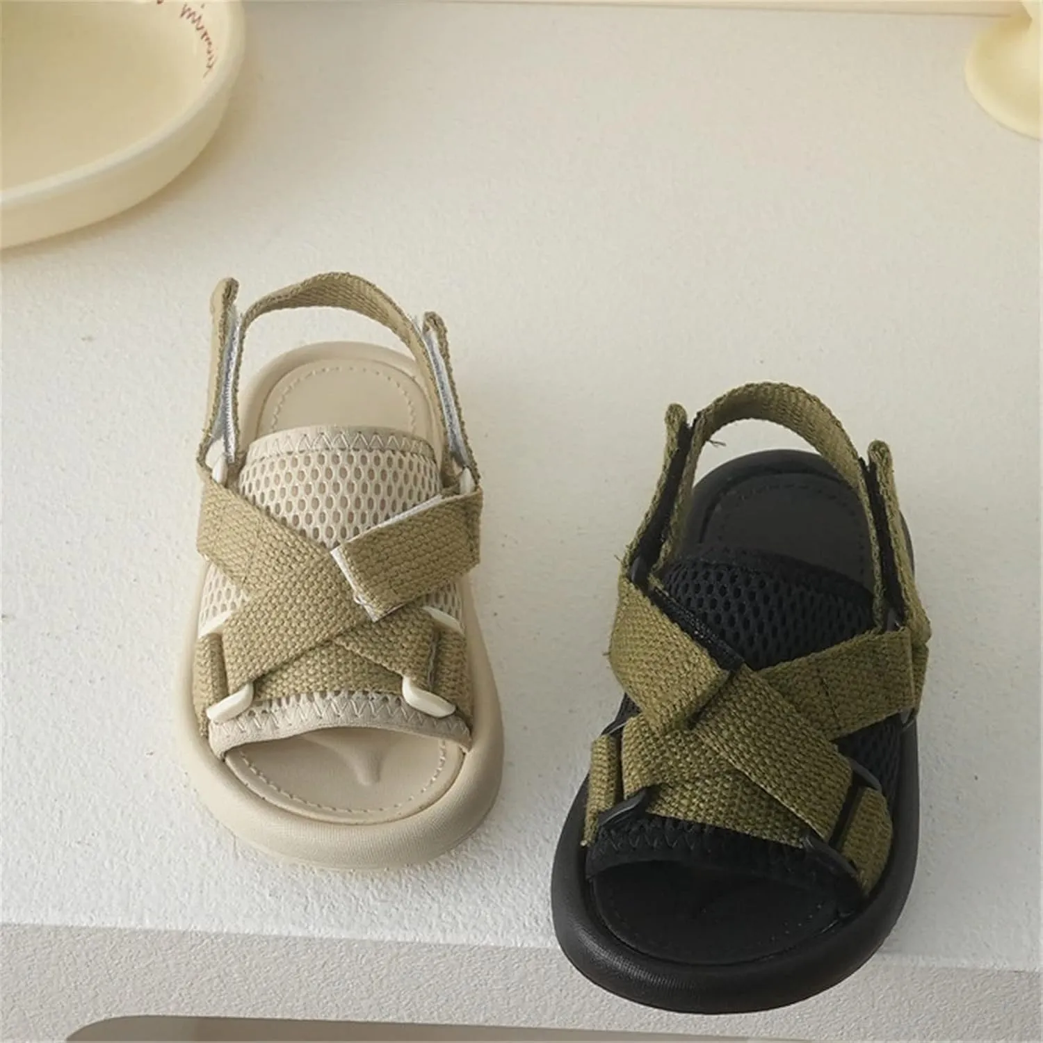 Baby Girls Boys Sandals Summer Outdoor Casual Beach Shoes Adjustable Non-Slip Open Toe Sandals My First Pair Shoes