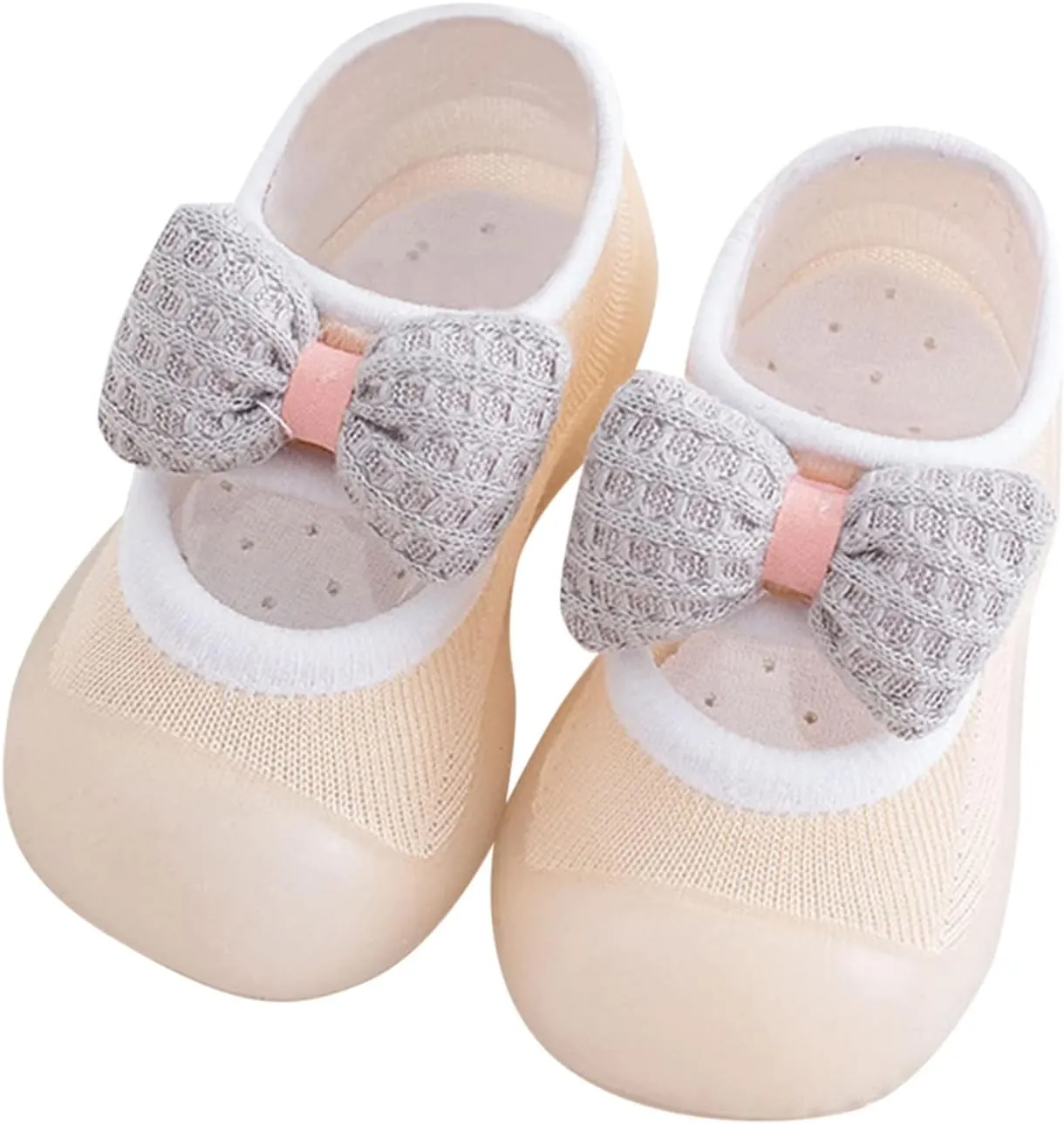 Baby Walking Shoes,Baby Sock Shoes Toddler Newborn Boys Girls Shoes Cute Bowknot Soft Antislip First Walking 0-3 Years