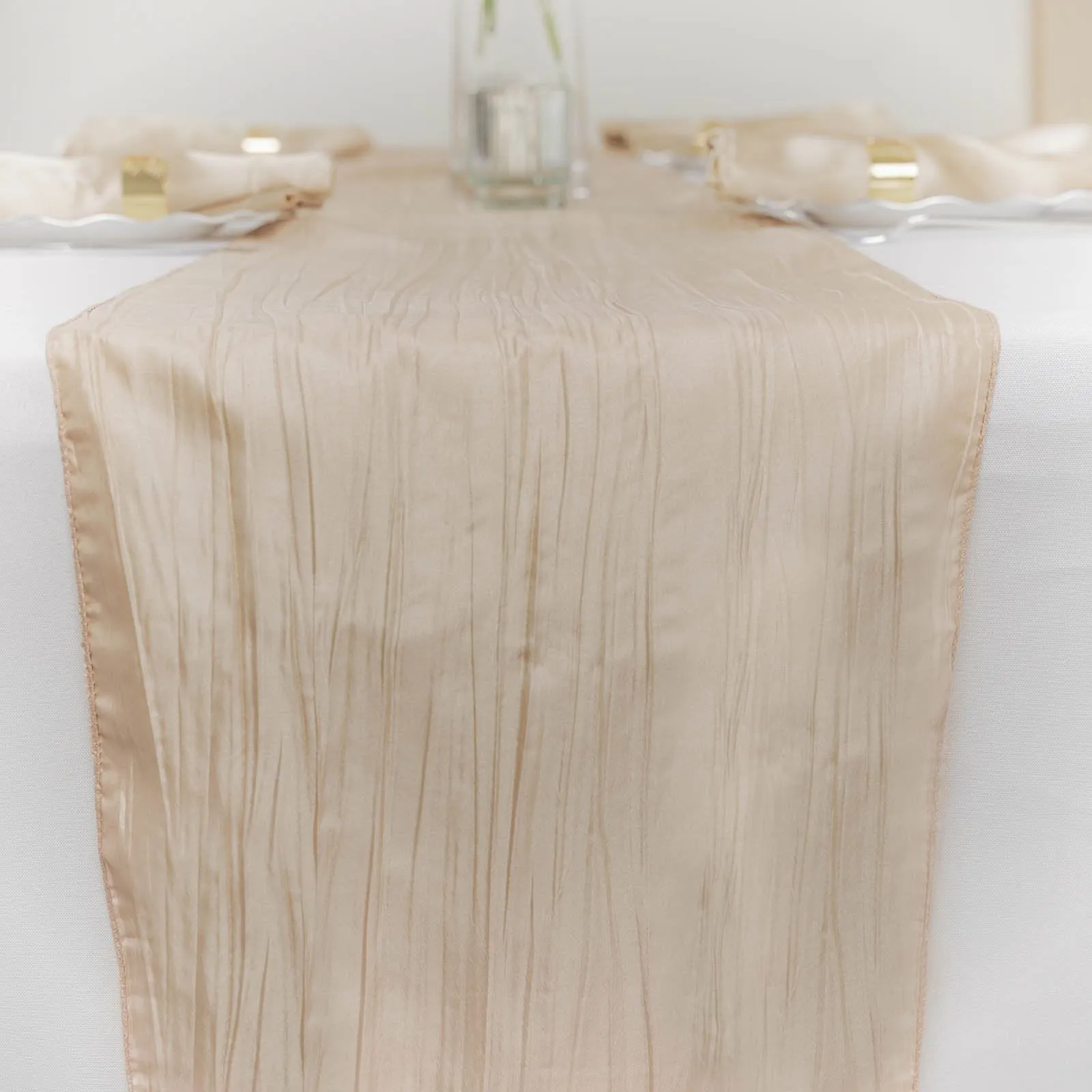 Beige Taffeta (Accordion)  Table Runners