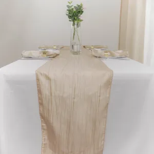 Beige Taffeta (Accordion)  Table Runners