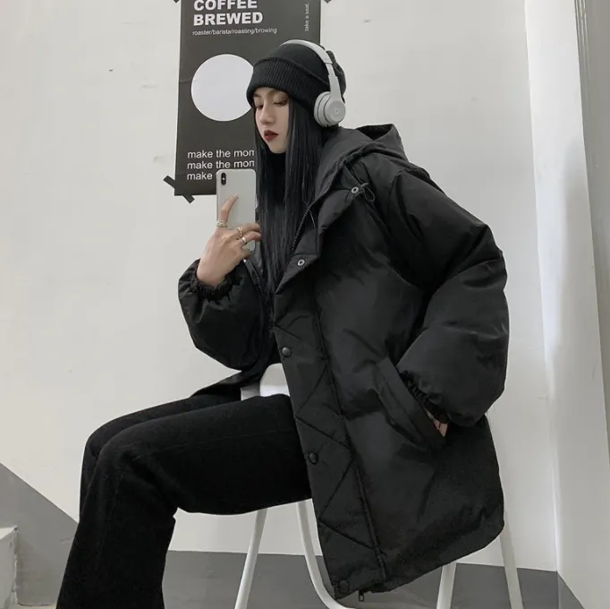 Black All-match Thick Jacket