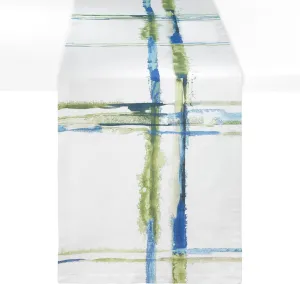 Bodrum Abstract Grid Table Runner, 90"