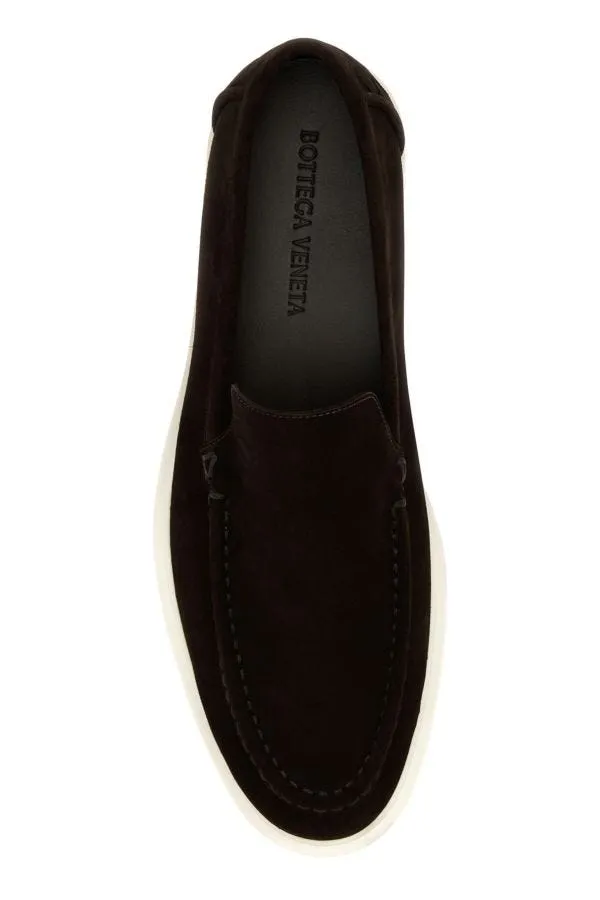 BOTTEGA VENETA | Dark brown suede Astaire loafers
