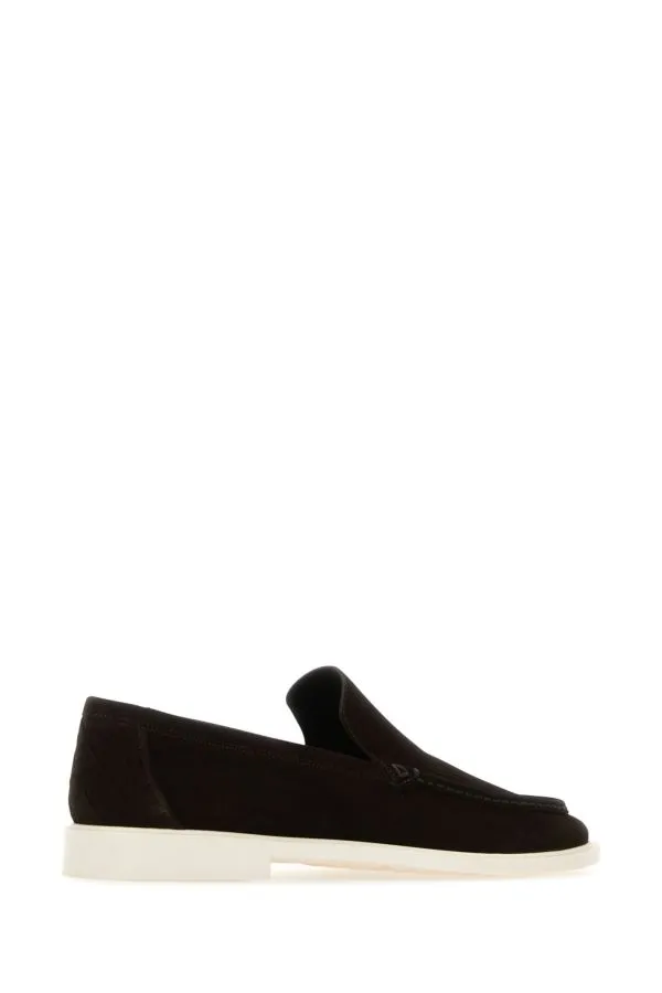 BOTTEGA VENETA | Dark brown suede Astaire loafers