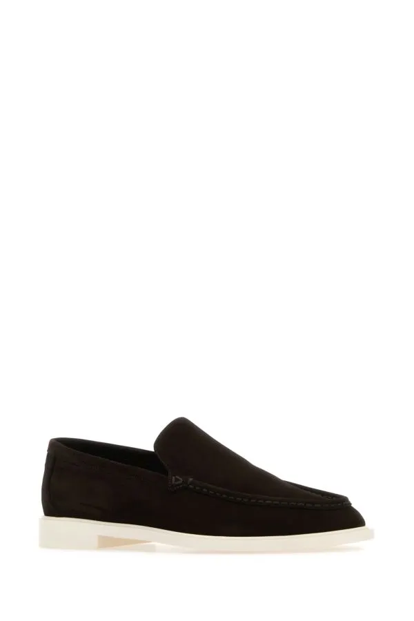 BOTTEGA VENETA | Dark brown suede Astaire loafers