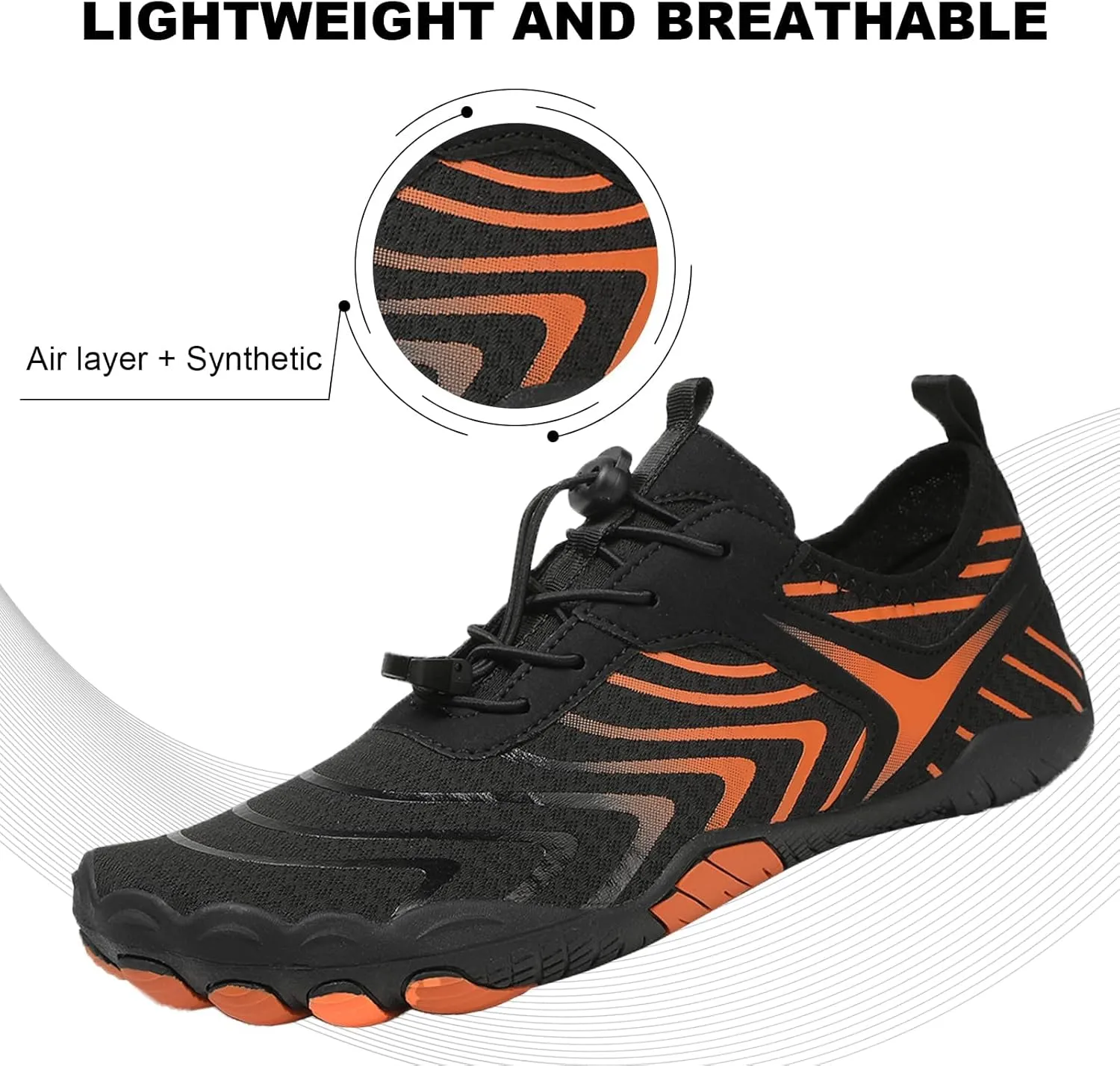 Breathable Barefoot Shoes for Women Men, Pro Barefoot Shoes with Wide Toe Box Healthy & Non-Slip Barefoot Shoes Unisex, Grounded Footwear Barefoot Walking Shoes, Athletic Outdoor Hiking Footwear
