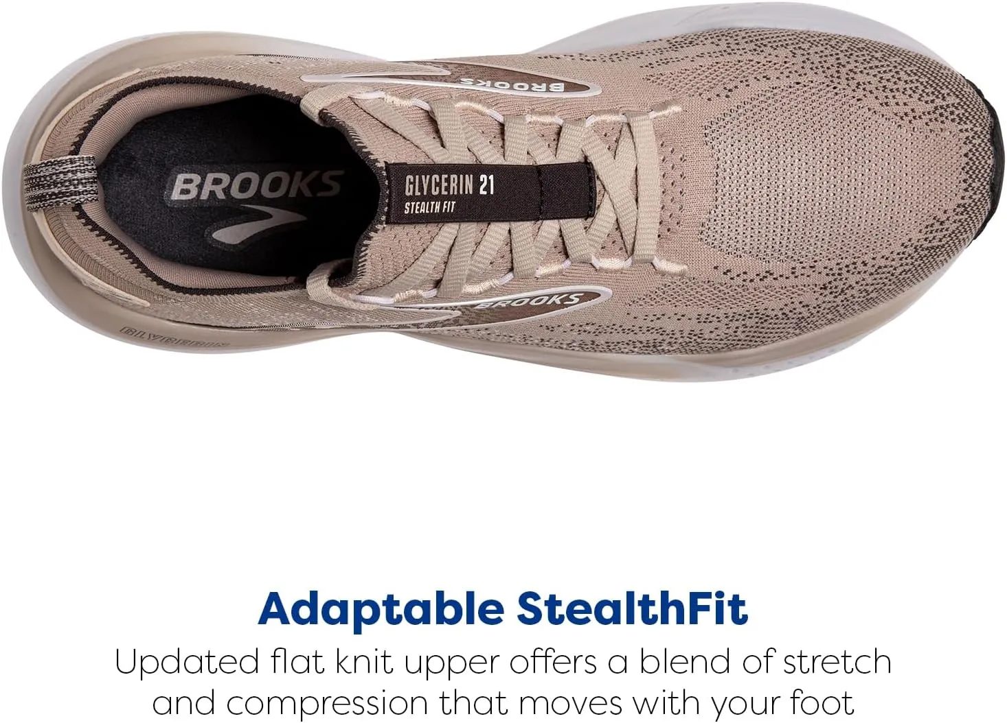 Brooks Mens Glycerin Stealthfit 21 Neutral Running Shoe