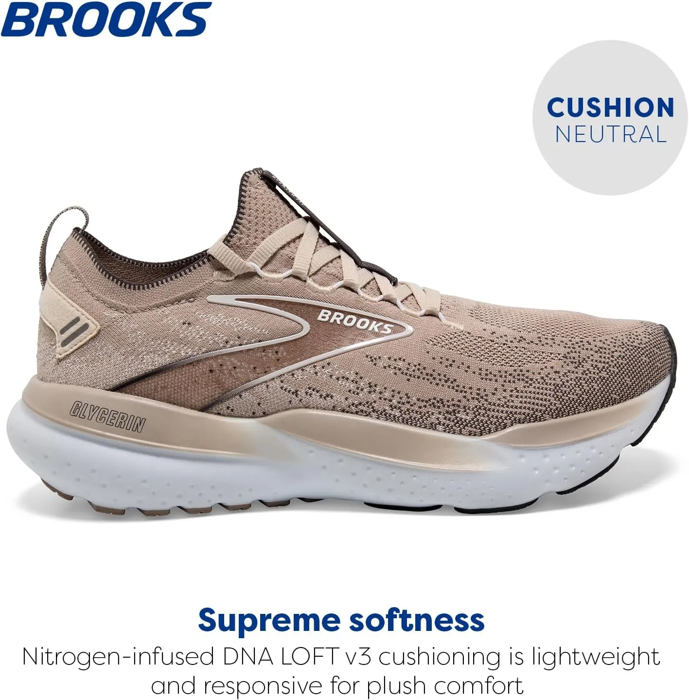 Brooks Mens Glycerin Stealthfit 21 Neutral Running Shoe