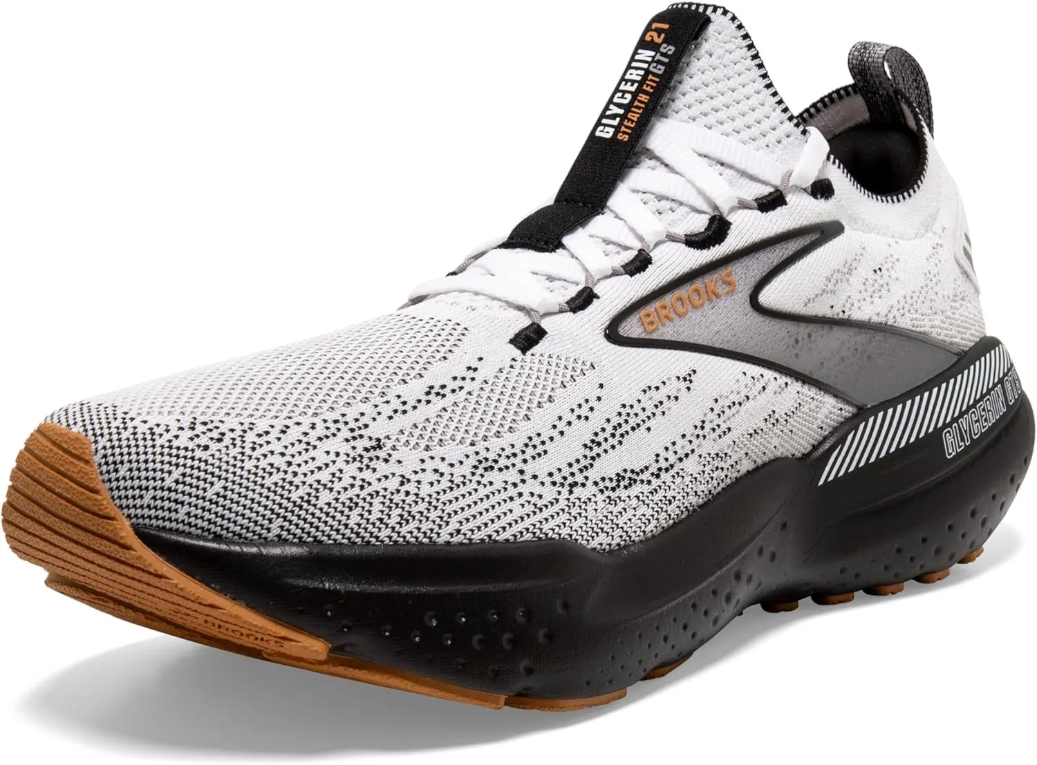 Brooks Mens Glycerin Stealthfit GTS 21 Supportive Running Shoe