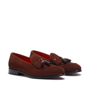 Brown Suede Kiltie Tassel Loafer