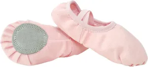 Canvas Ballet Dance Shoes Girls Ballet Shoes Stretch Split Sole for Perform Dance Yoga Ballet Shoes for Toddler Girls