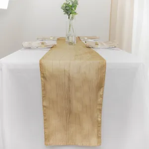 Champagne Gold Taffeta (Accordion) Table Runners