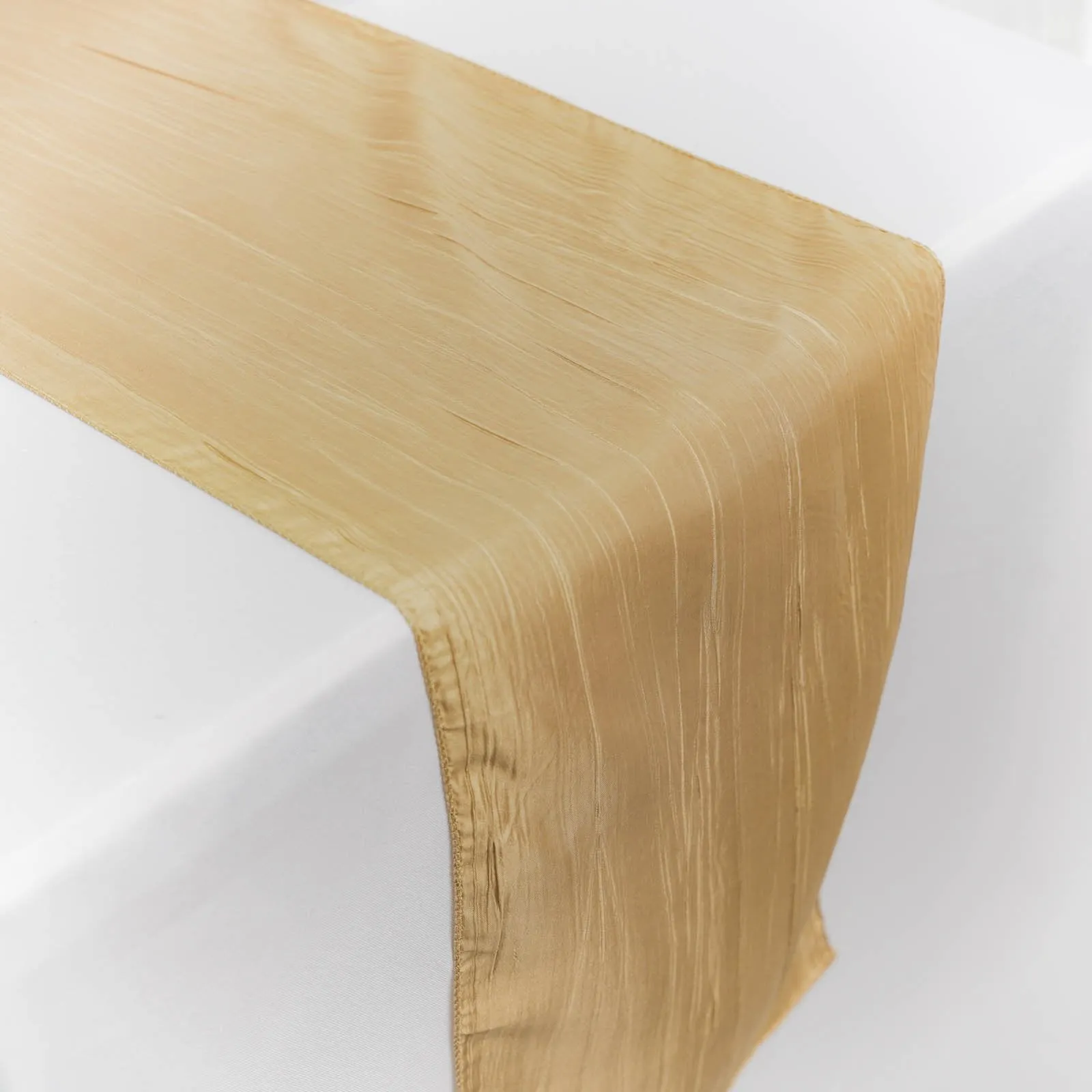 Champagne Gold Taffeta (Accordion) Table Runners