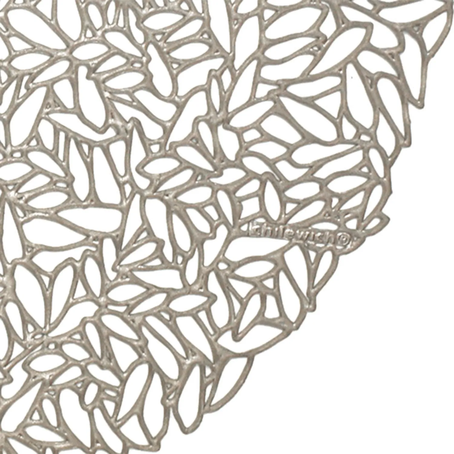 chilewich | placemat round | petal gunmetal