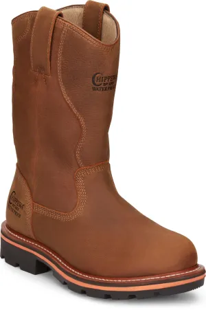 Chippewa Men's 11" Waterproof Thunderstruck Light Brown Round Toe Work Boots