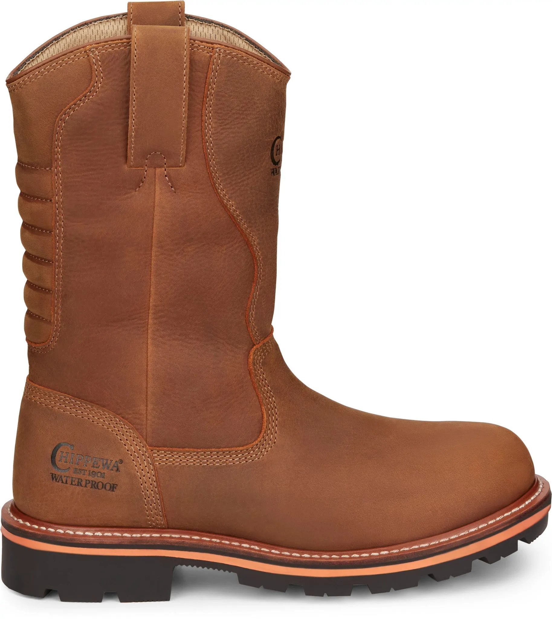 Chippewa Men's 11" Waterproof Thunderstruck Light Brown Round Toe Work Boots
