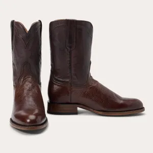 Clay Smooth Ostrich Boots