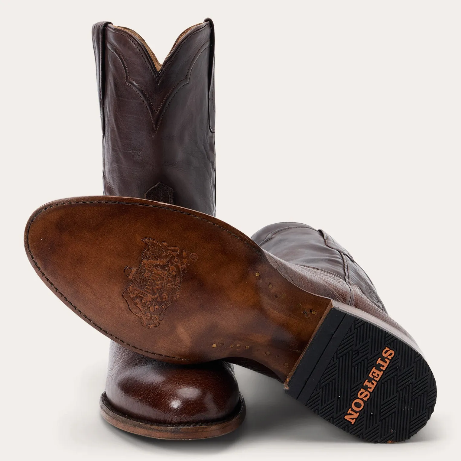 Clay Smooth Ostrich Boots