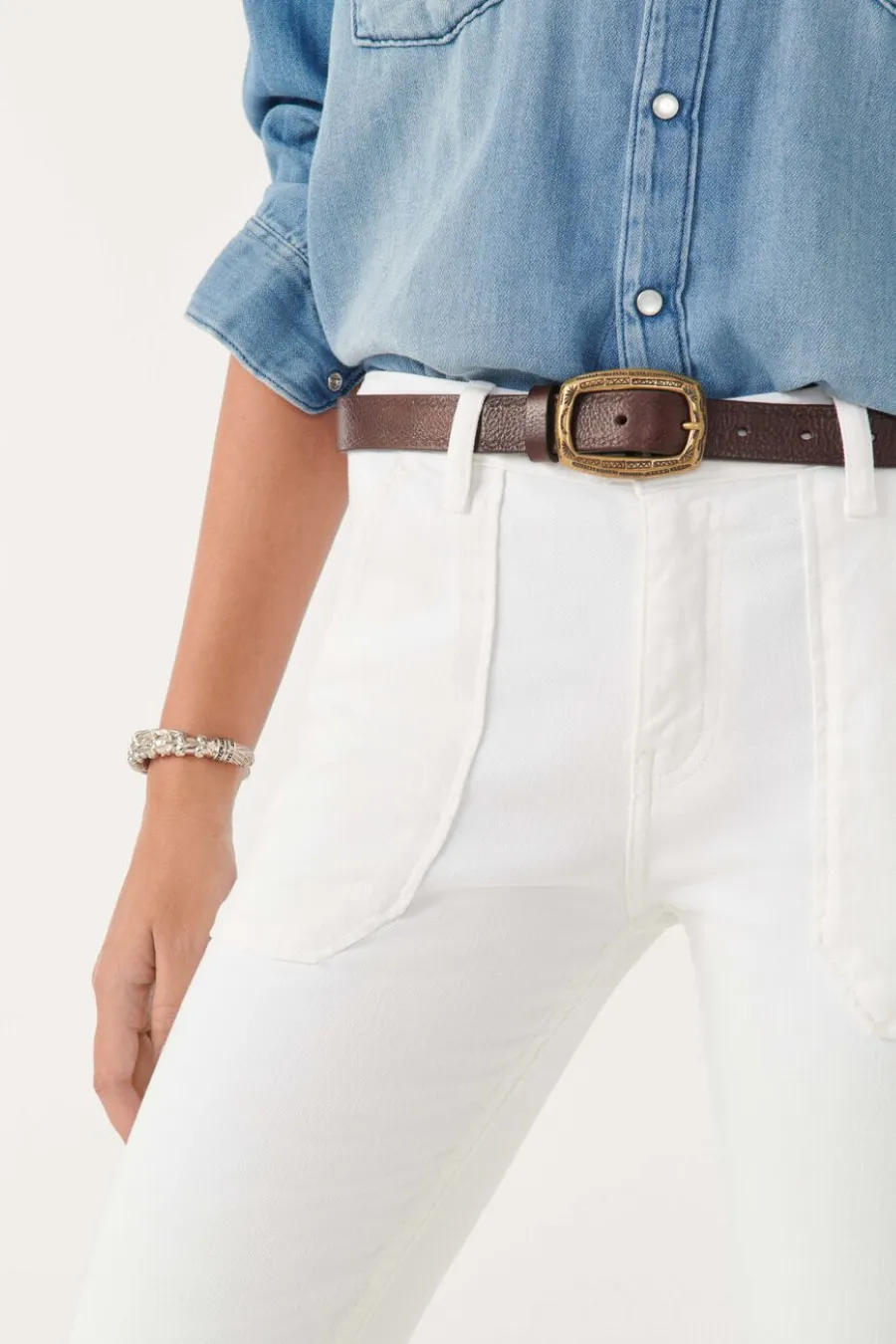 Csally Straight Leg Pants Blanc