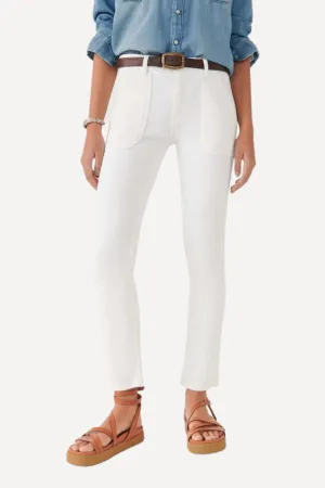 Csally Straight Leg Pants Blanc