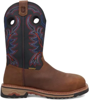 Dan Post Boots Mens Saddlebred Embroidered Waterproof Steel Toe Work/Duty - Brown