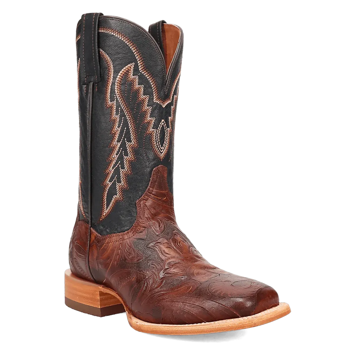 Dan Post Women's Tayla Tooled Leather Boot in Brown