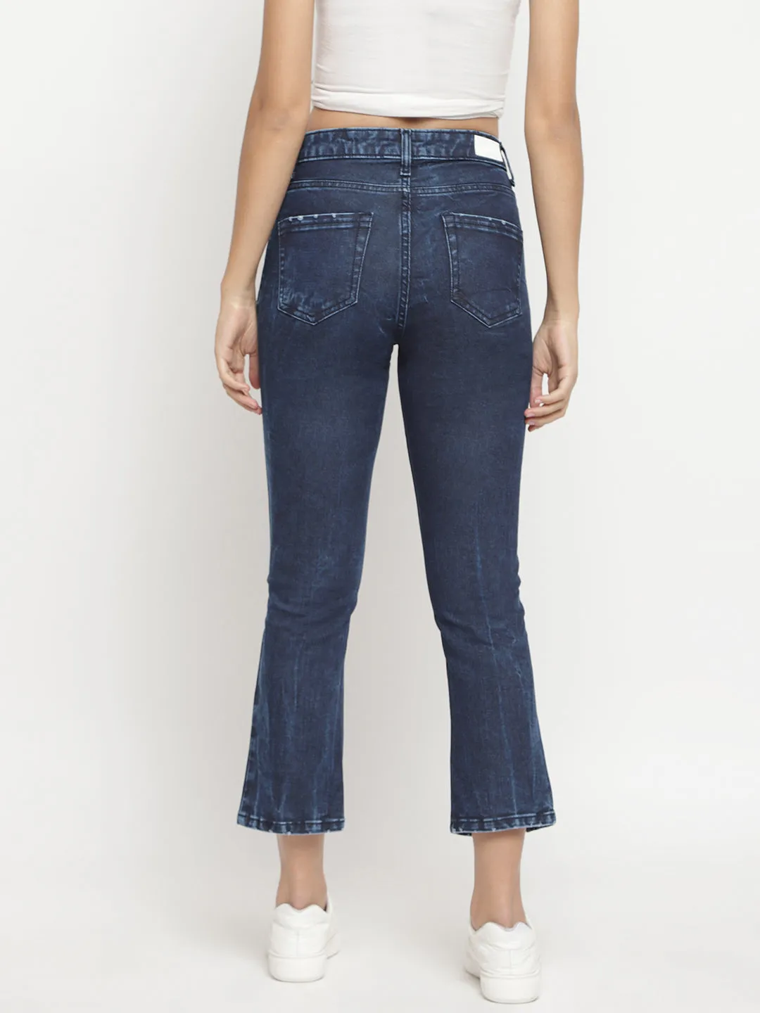 Dark Blue Cut And Sew Jeans