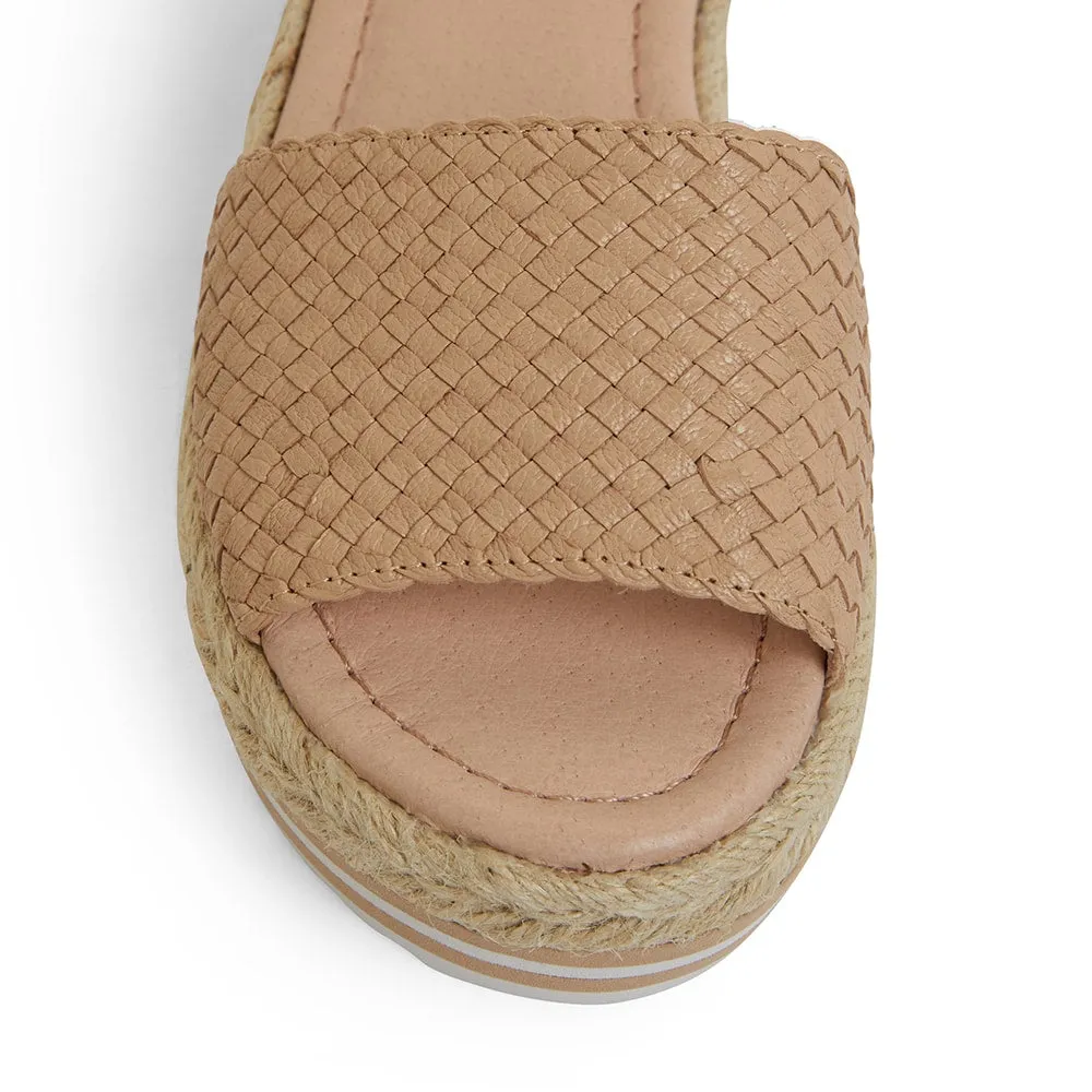 Debbie Sandal in Nude Weave Leather