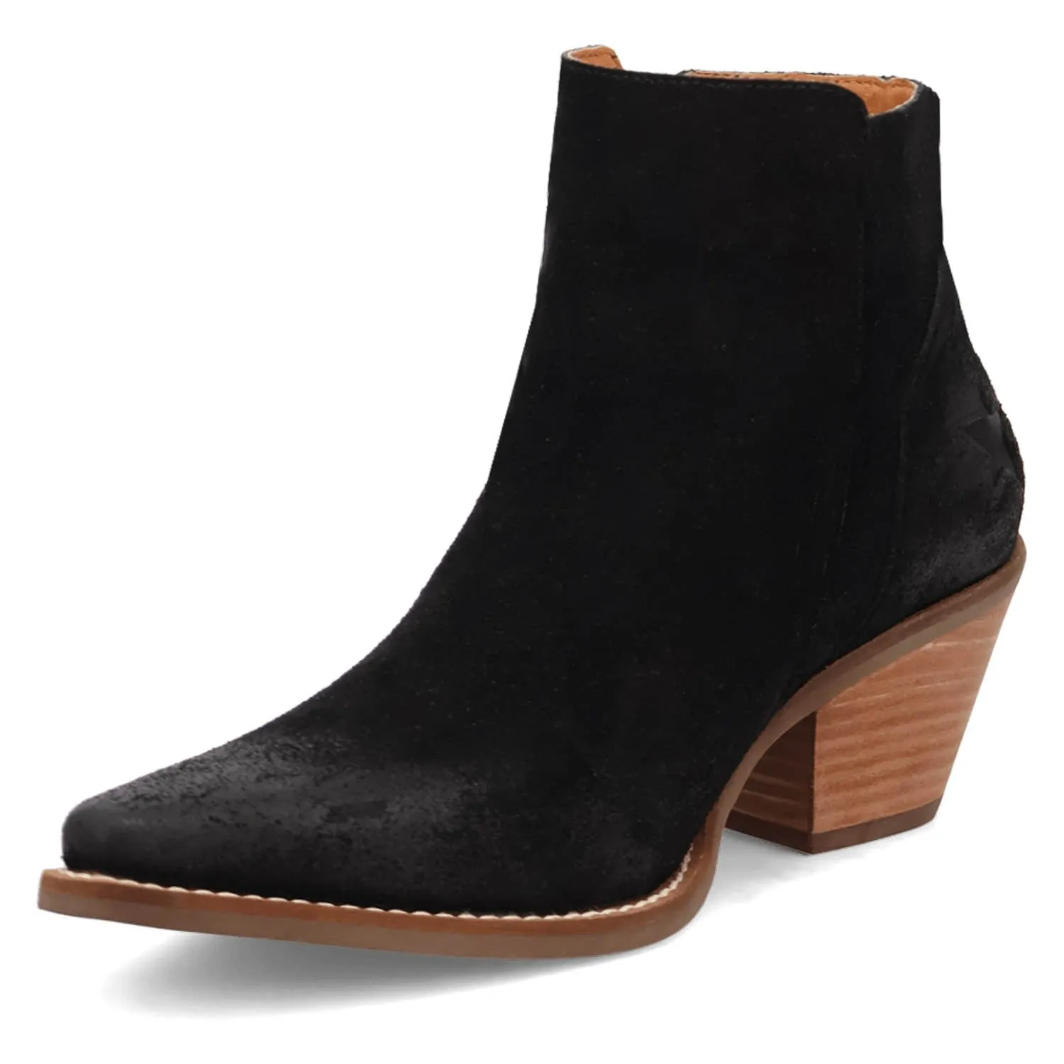 Dingo Womens Little Starie Black Suede Ankle Boots