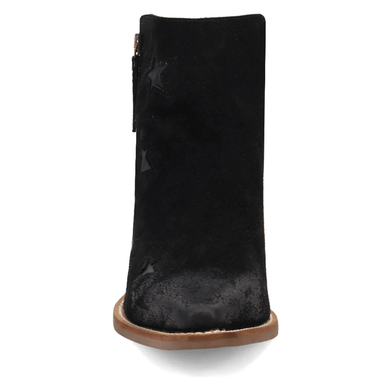 Dingo Womens Little Starie Black Suede Ankle Boots