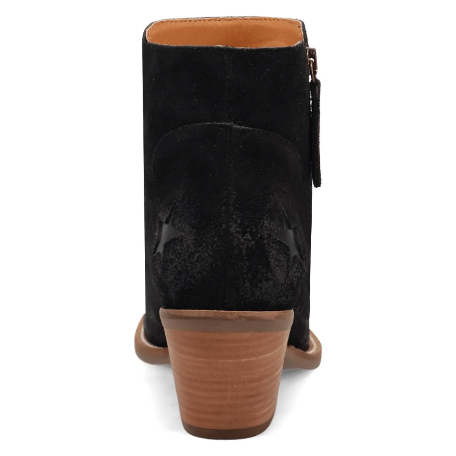 Dingo Womens Little Starie Black Suede Ankle Boots