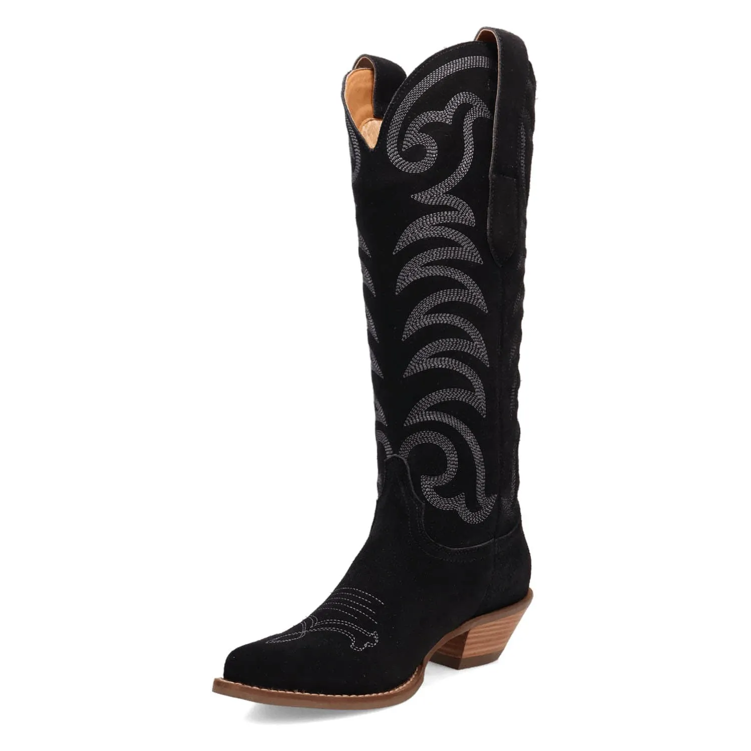 Dingo Womens Movin On Black Suede Cowboy Boots