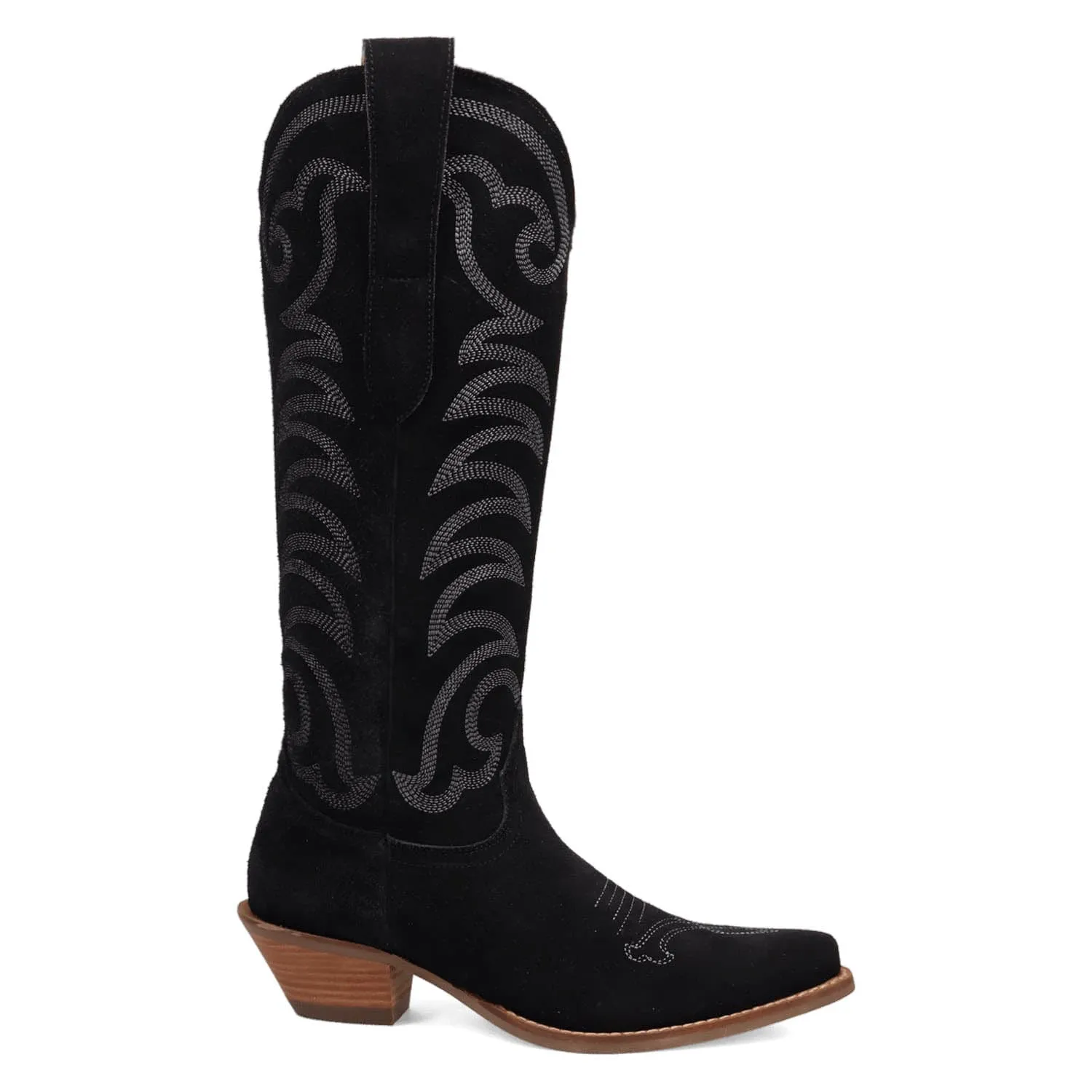 Dingo Womens Movin On Black Suede Cowboy Boots