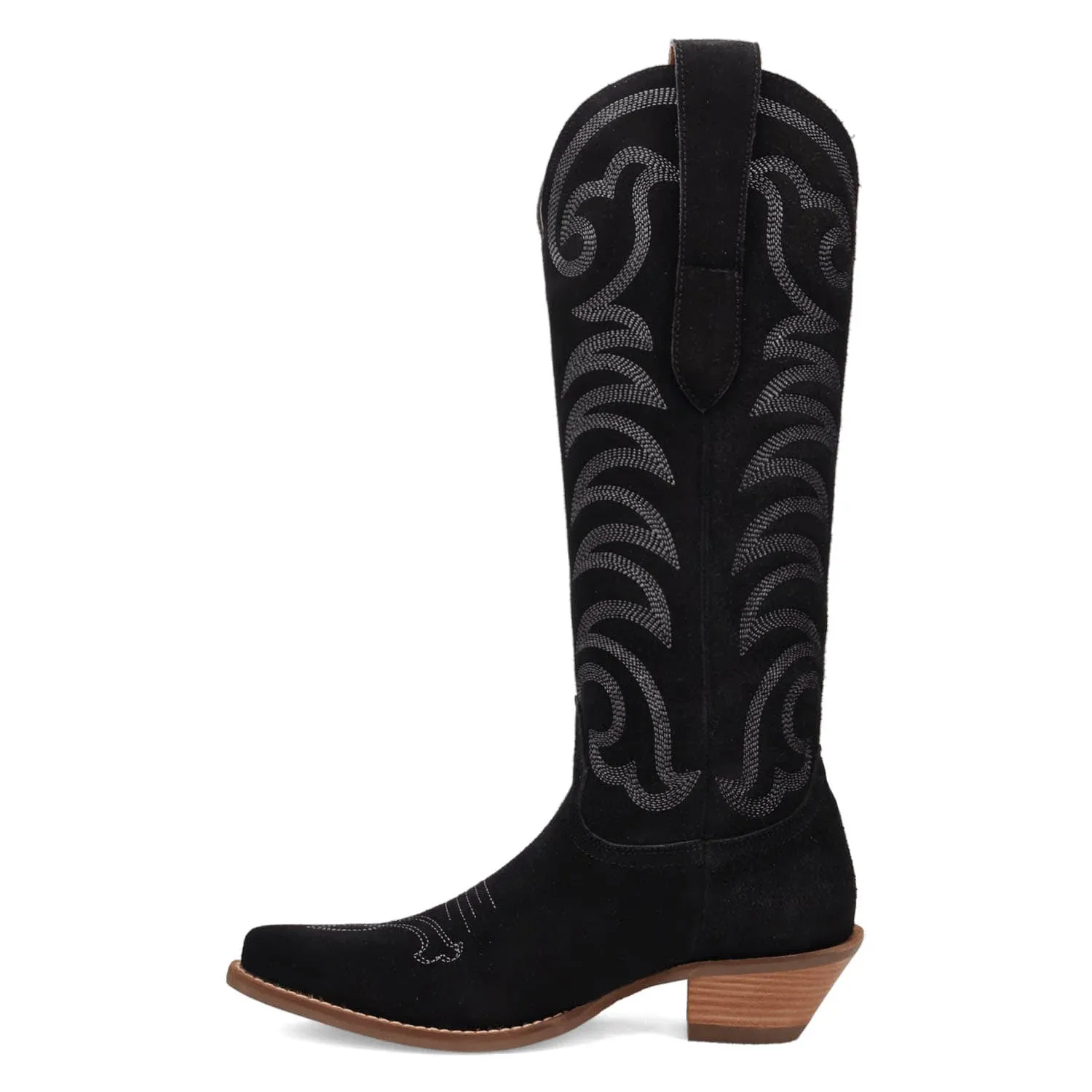 Dingo Womens Movin On Black Suede Cowboy Boots