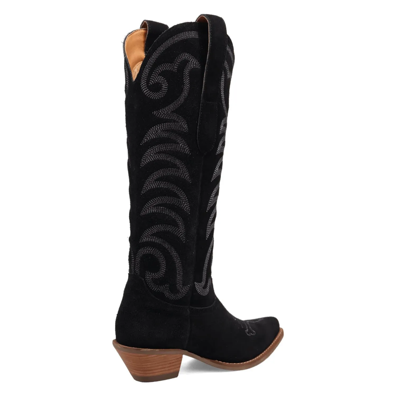 Dingo Womens Movin On Black Suede Cowboy Boots