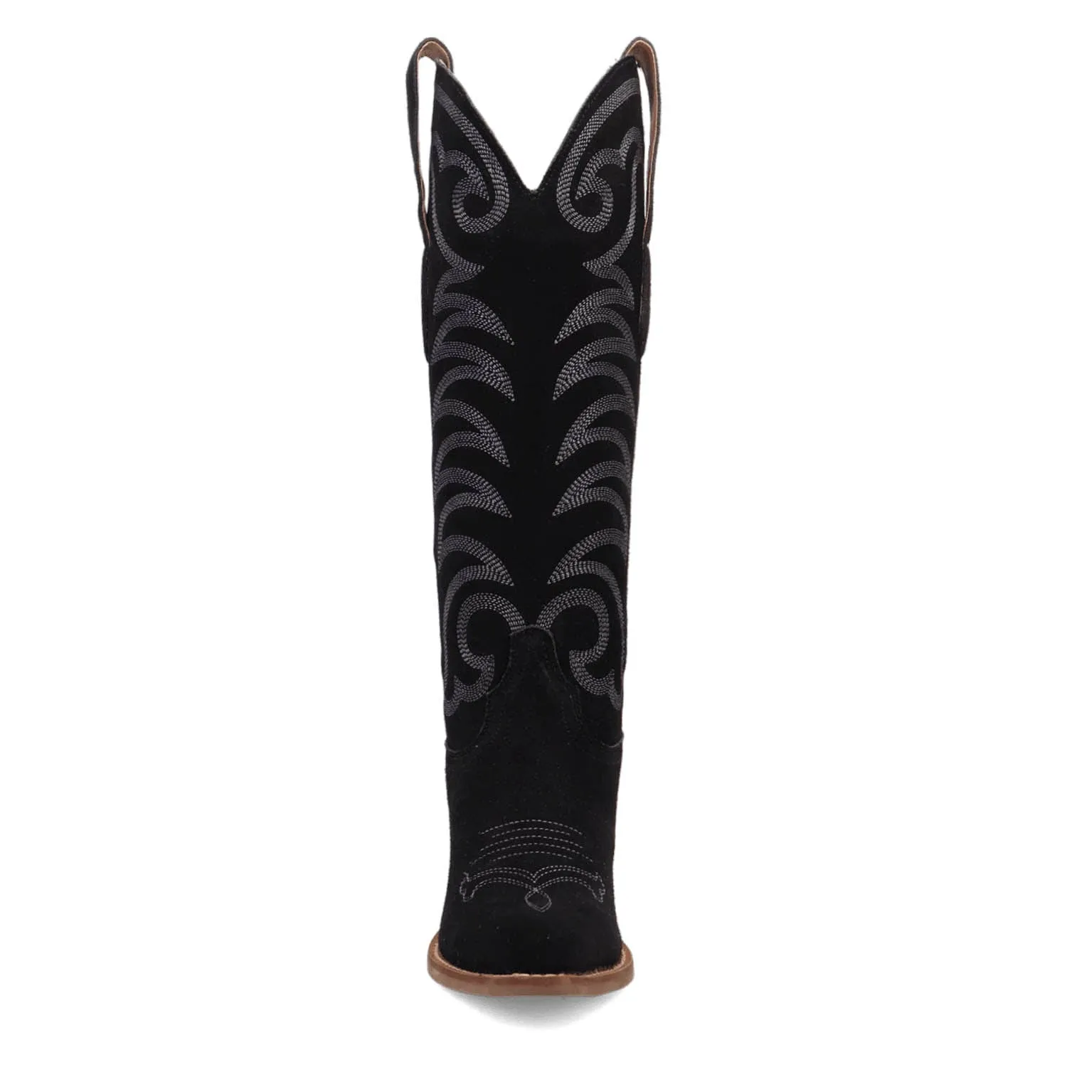 Dingo Womens Movin On Black Suede Cowboy Boots