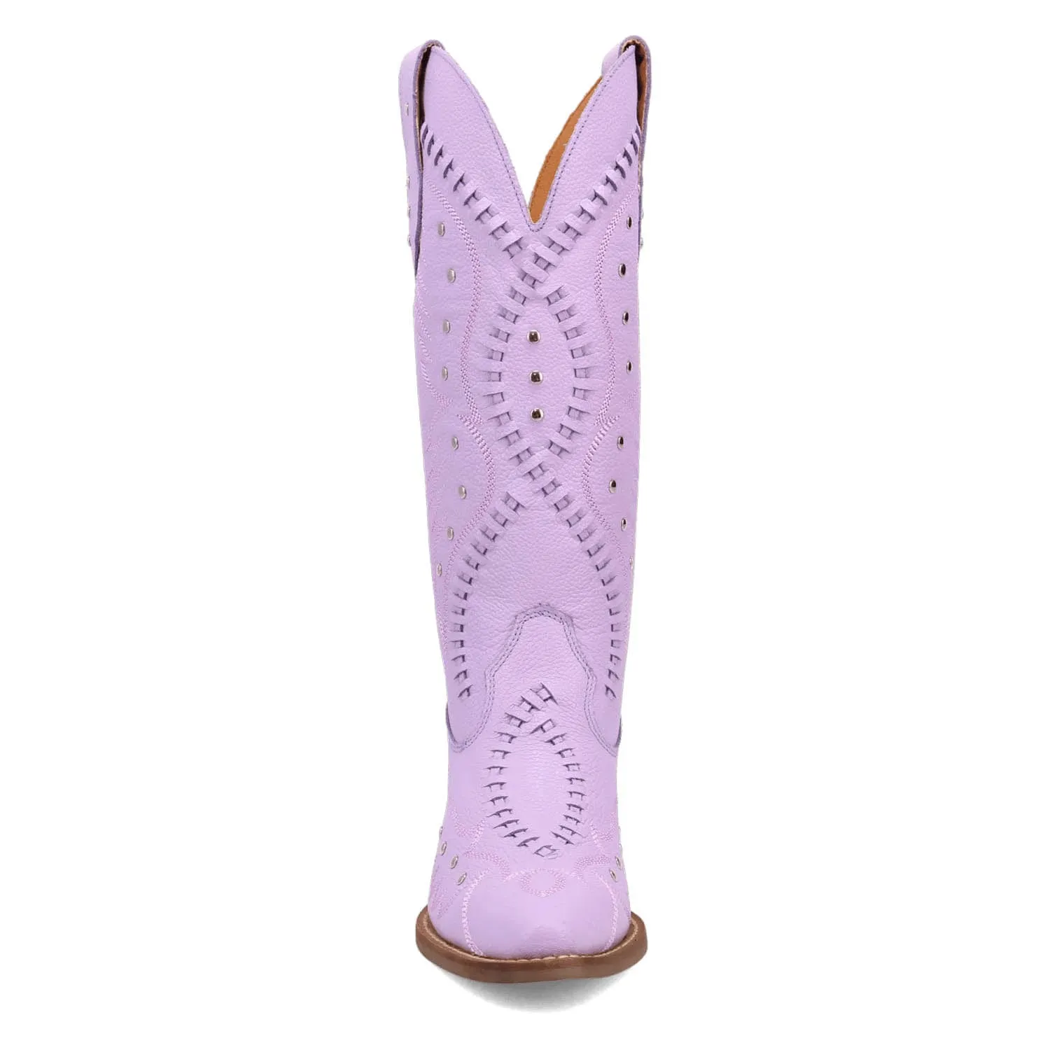 Dingo Womens Pretty N Pink Lavender Leather Cowboy Boots