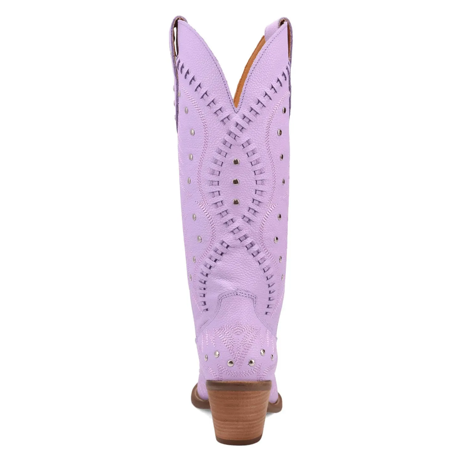 Dingo Womens Pretty N Pink Lavender Leather Cowboy Boots