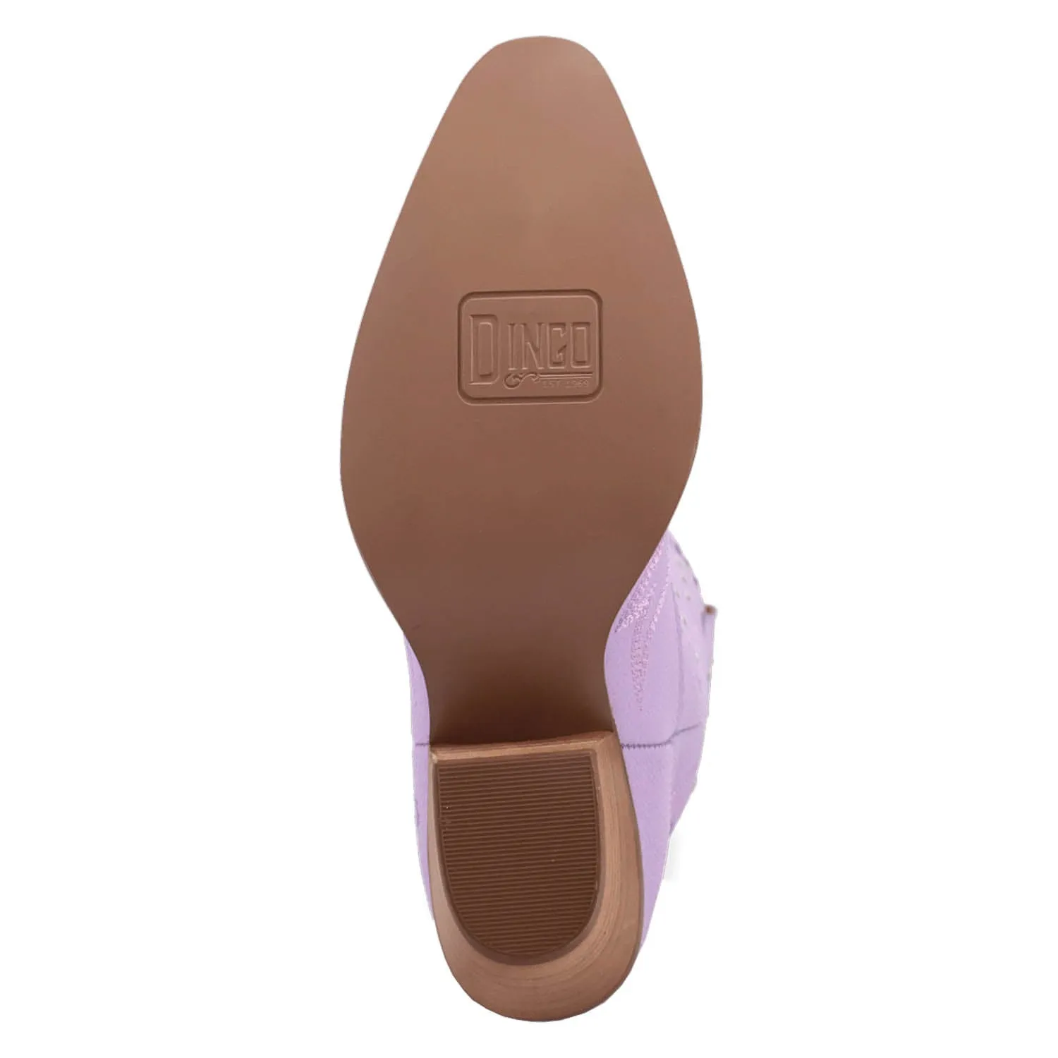 Dingo Womens Pretty N Pink Lavender Leather Cowboy Boots