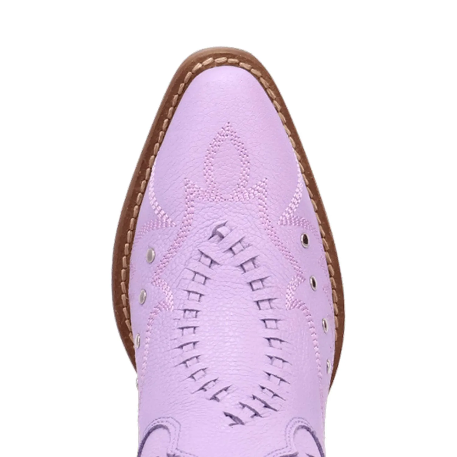 Dingo Womens Pretty N Pink Lavender Leather Cowboy Boots