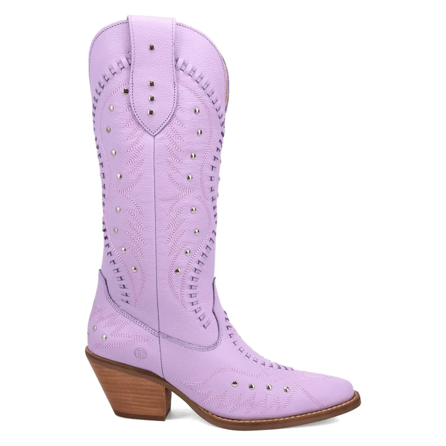 Dingo Womens Pretty N Pink Lavender Leather Cowboy Boots