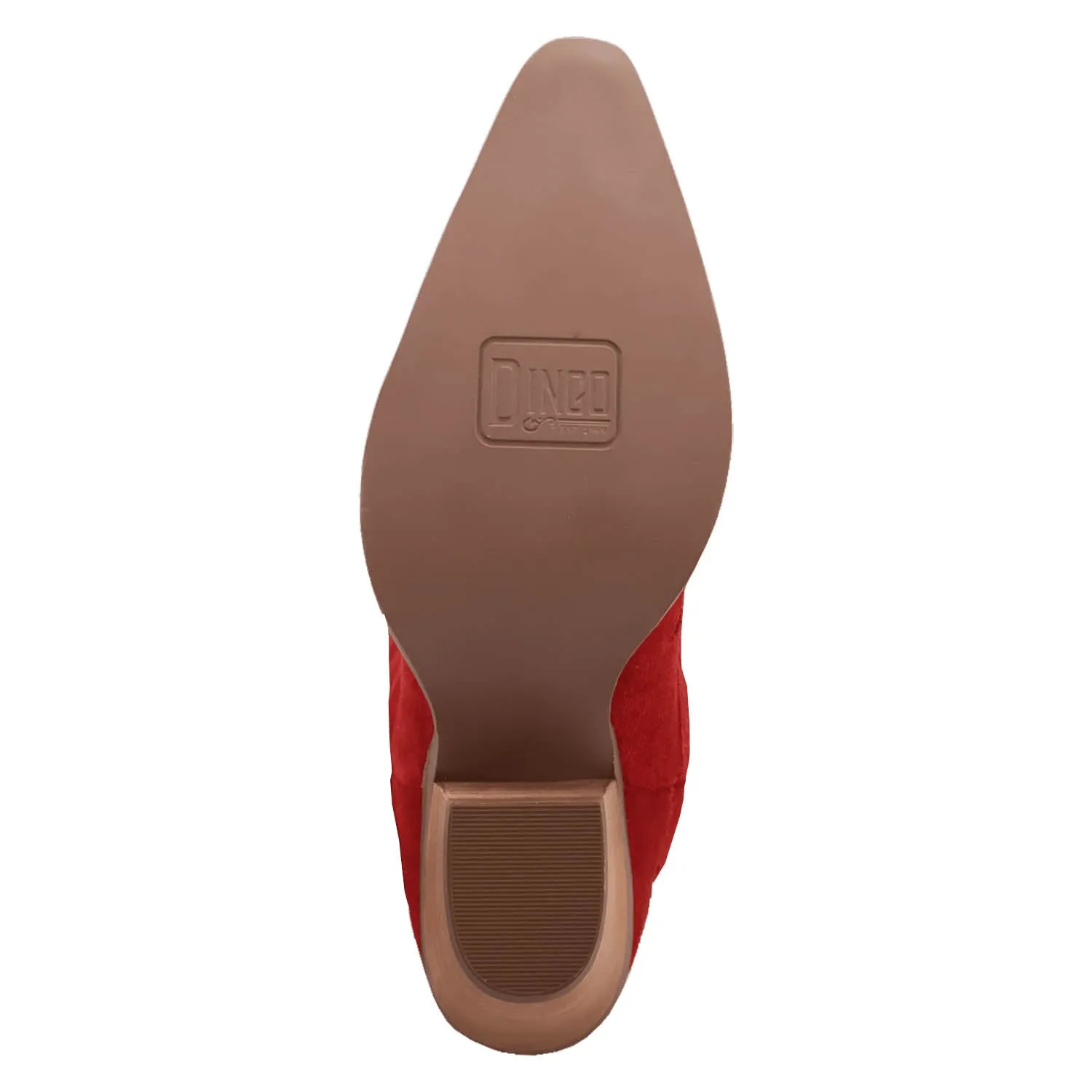 Dingo Womens Super Star Red Suede Cowboy Boots