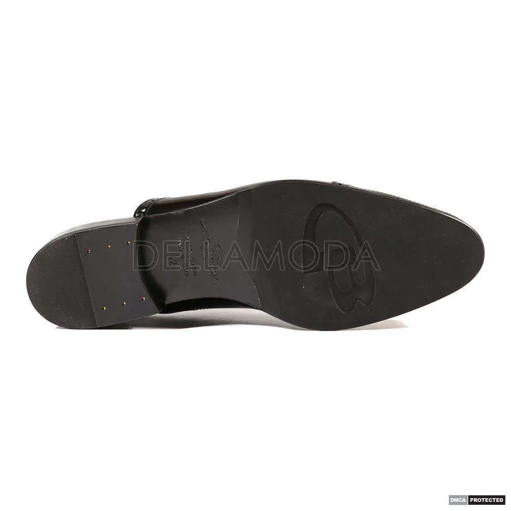 Dino Bigioni Designer Shoes Men's Italian Vit. Paradise White / Black Oxfords (DB1005)