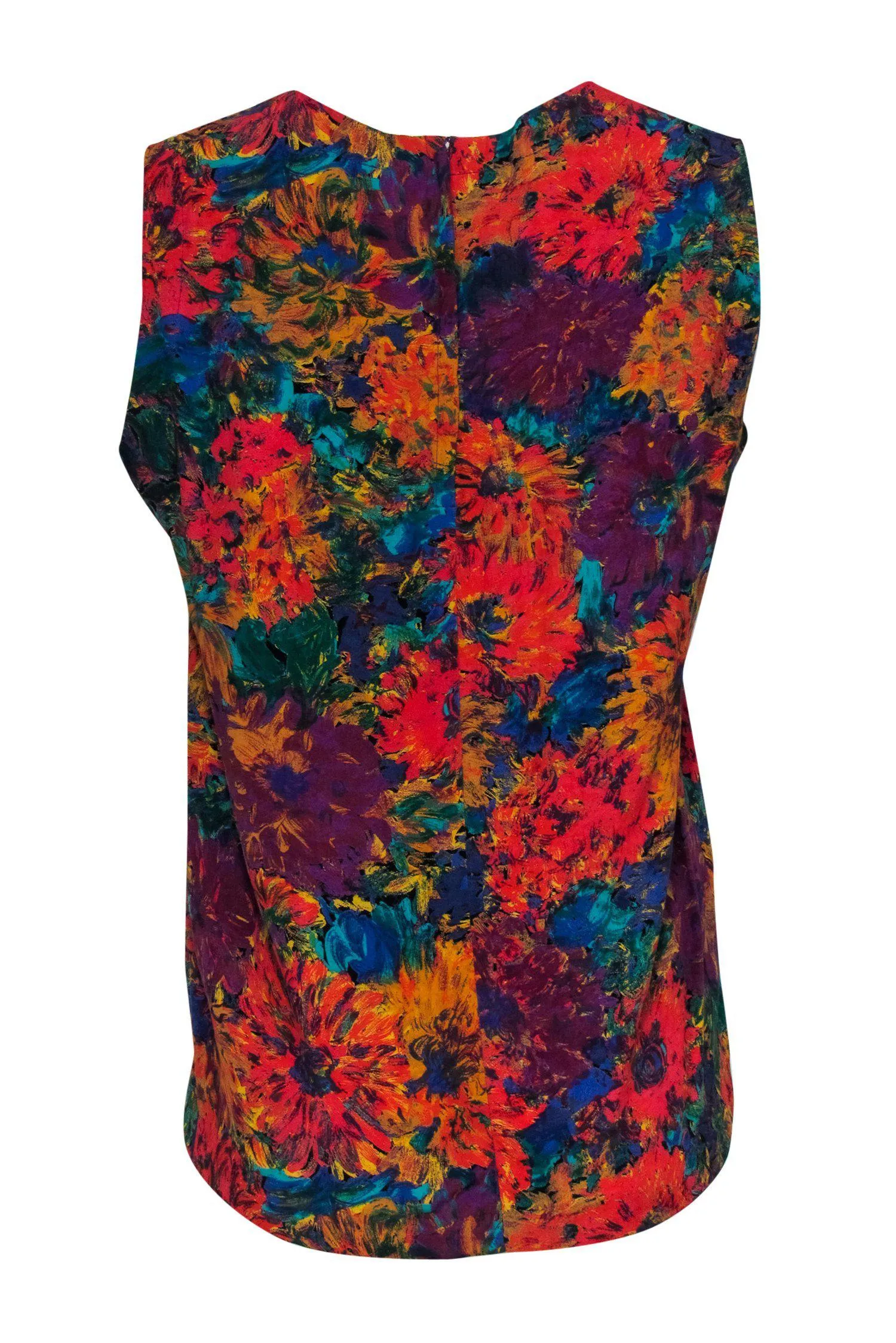 Doncaster - Multicolored Floral Print Tank Sz 10